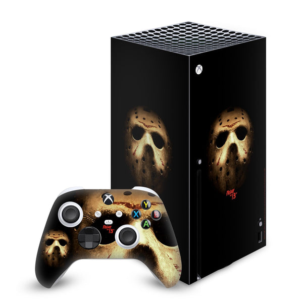 Head Case Designs Officially Licensed Friday the 13th 2009 Jason Voorhees Poster Graphics Vinyl Sticker Gaming Skin Decal Cover Compatible With Xbox Series X Console and Controller Bundle