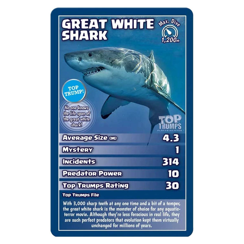 Top Trumps Sharks Card Game for 3 to 99 years