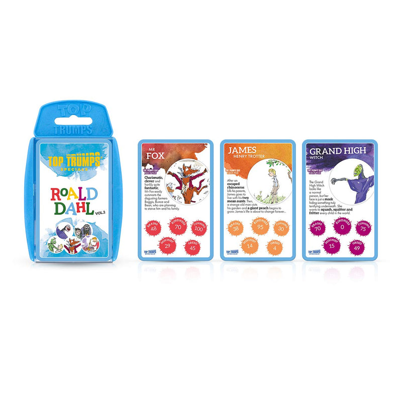 Top Trumps Roald Dahl Vol.2 Specials Card Game, Play with Fantastic Mr Fox, James and the Giant Peach, The Twits and The Witches, Educational for 2 plus players makes a great gift for ages 6 plus