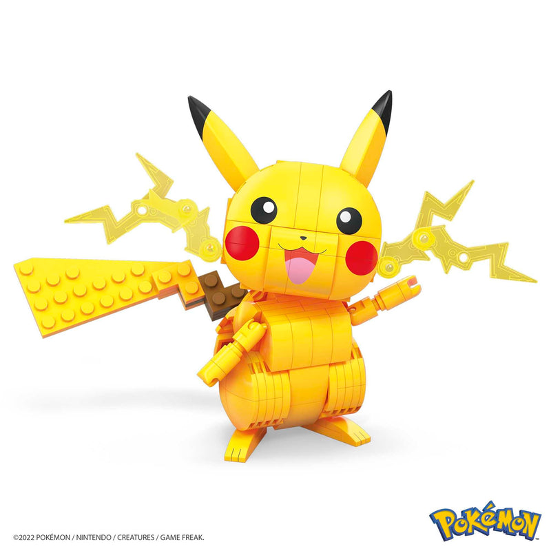 MEGA Pokémon Action Figure Building Toys, Pikachu with 205 Pieces, 4 Inches Tall, Poseable Character, Gift Ideas for Kids, GMD31