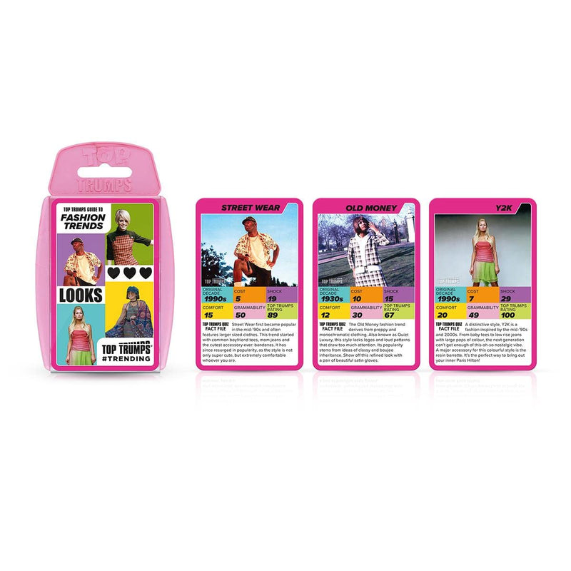 Top Trumps Guide to Fashion Trends Specials Card Game, Play with 30 of the most trending, iconic and distinctive fashion styles, educational gifts and toys for boys and girls Aged 6 plus, Multicolore