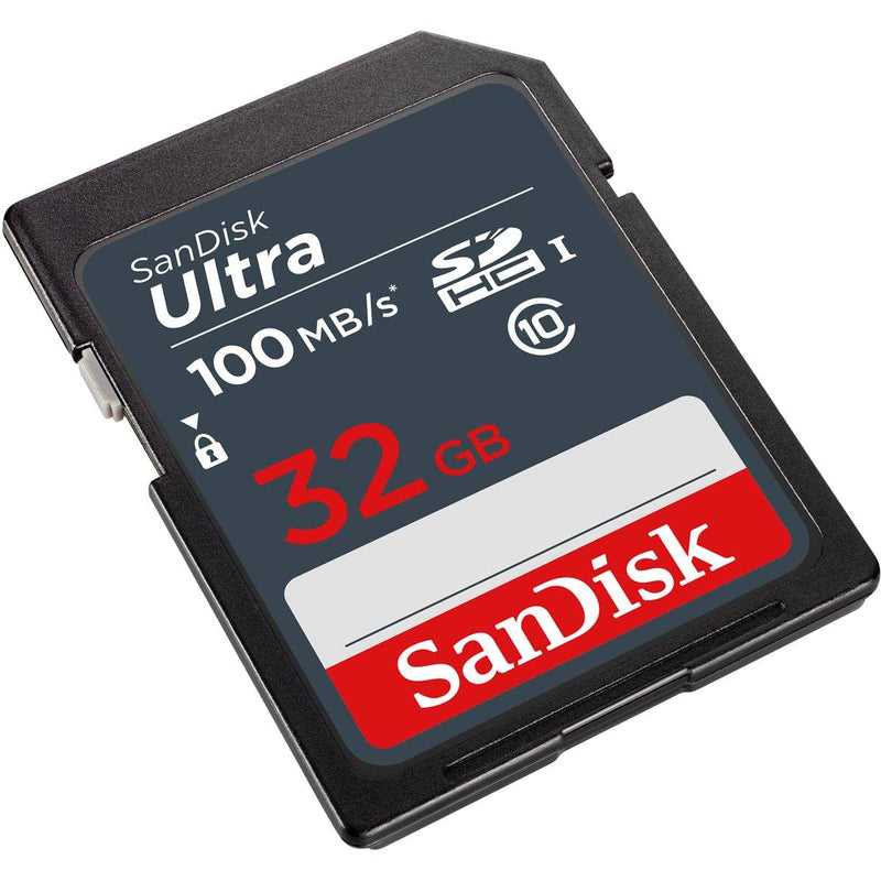 SanDisk Ultra 32GB SDHC Memory Card, up to 100MB/s, Class 10, Black/Grey