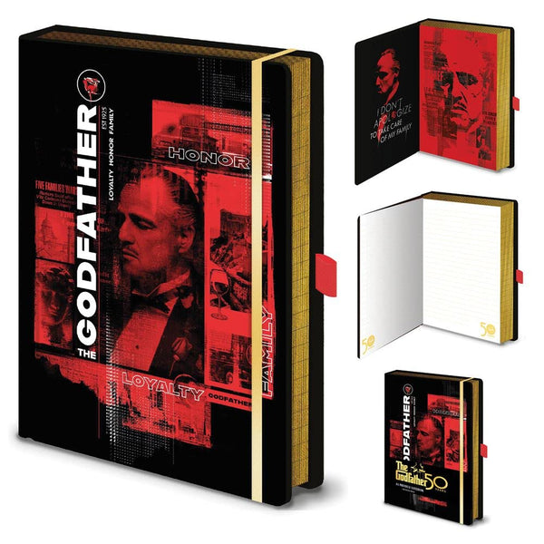Grindstore The Godfather Vito Corleone A5 Notebook - Official Merchandise, ‎Schwarz/Rot, Pack of 1