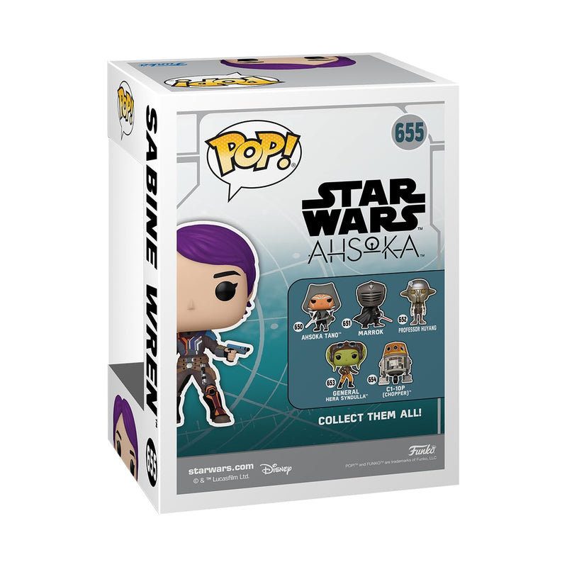 Funko Pop! Star Wars: Ahsoka TV - Sabine Wren - Glow In the Dark - Amazon Exclusive - Collectable Vinyl Figure - Gift Idea - Official Merchandise - Toys for Kids & Adults - TV Fans