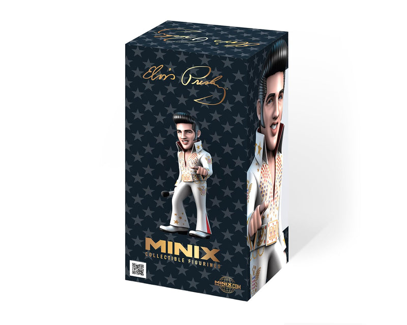 MINIX Bandai Elvis Presley with White suit Model | Collectable Elvis Presley Figure | Bandai Elvis Toys Range | Collect Your Favourite Elvis Figures | Elvis Presley Merchandise