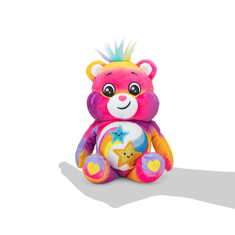 Care Bears | Dare To Care Bear Glitter 22cm Bean Plush | Collectable Cute Toy, Cuddly Toys for Children, Soft Toys for Girls and Boys, Cute Teddies Suitable for Girls Boys Ages 4+ | Basic Fun 22505