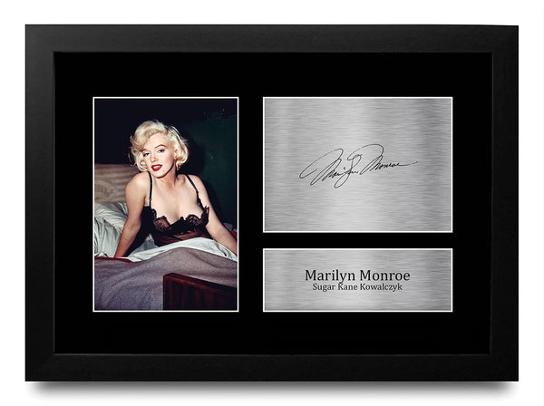 HWC Trading FR A4 Marilyn Monroe Some Like It Hot Gifts Printed Signed Autograph Picture for Movie Memorabilia Fans - A4 Framed