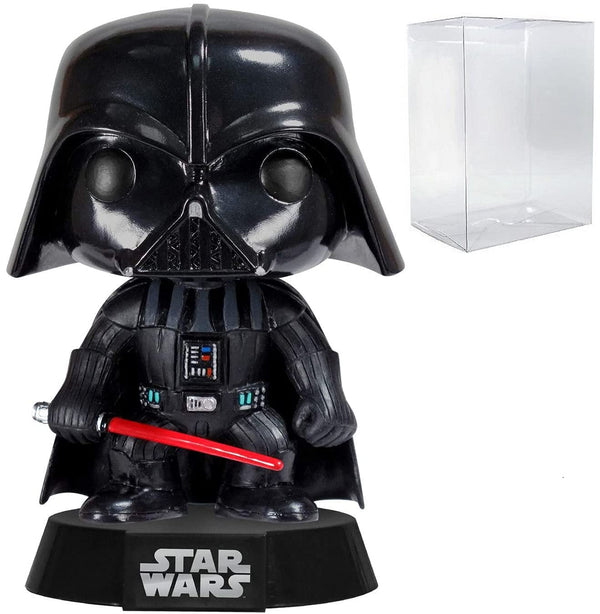 POP Star Wars: Classic Darth Vader 01 Funko Pop Vinyl Figure (Bundled with Compatible Pop Box Protector Case), Multicolored, 3.75 inches