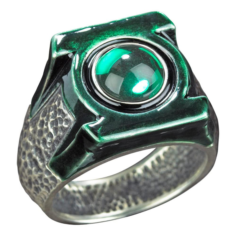 The Noble Collection DC Green Lantern Prop Ring & Display - Die Cast Metal Ring with 4in (10cm) Display Case - Officially Licensed Film Set Movie Props Gifts Jewellery