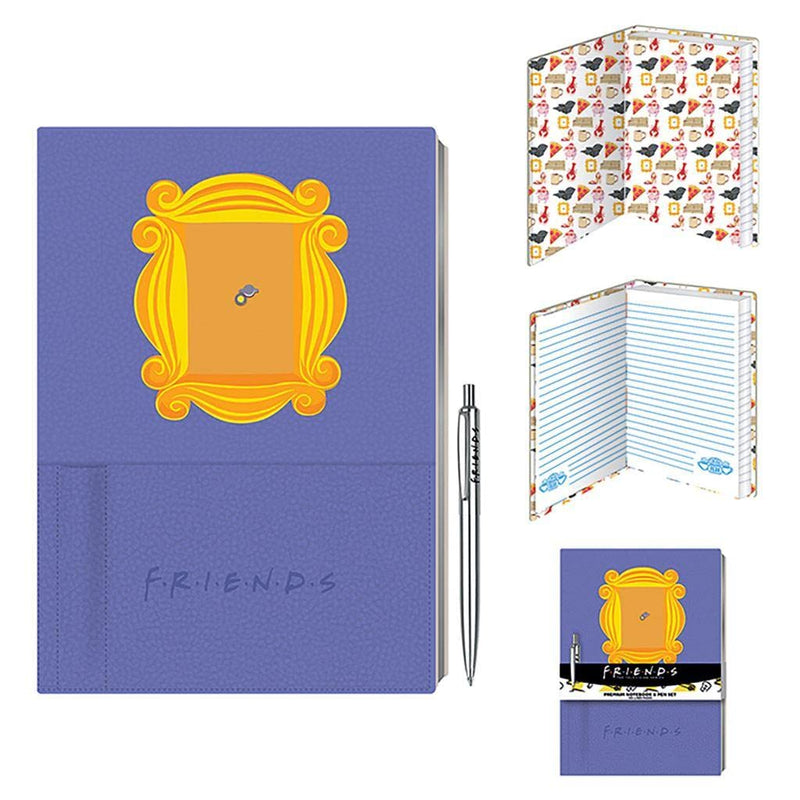 Pyramid International Friends Notebook and Pen Set with A5 Faux Leather Notebook and Pen, 15x21cm - Official Merchandise