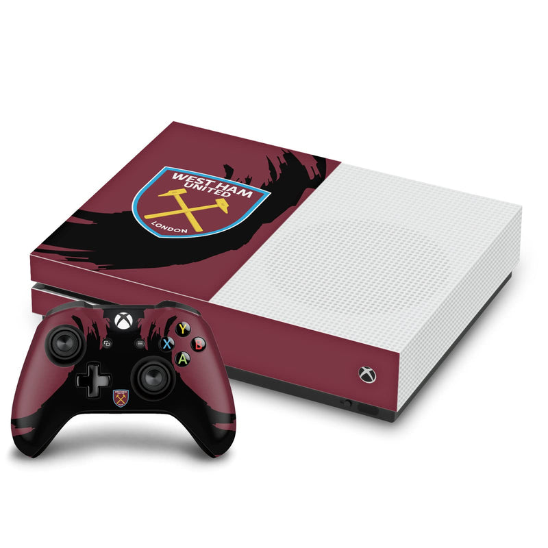 Head Case Designs Officially Licensed West Ham United FC Sweep Stroke Art Vinyl Sticker Gaming Skin Decal Cover Compatible With Xbox One S Console and Controller Bundle