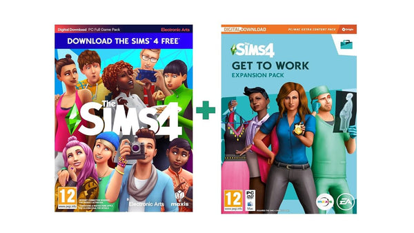 The Sims 4 Standard Edition | PC/Mac| Download Origin Code+ The Sims 4 Get to Work (EP1) | Expansion Pack | PC/Mac | VideoGame | PC Download Origin Code | English