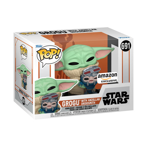 Funko POP! Star Wars: The Mandalorian - Grogu with Anzellan Droid Smith - Amazon Exclusive - Collectable Vinyl Figure - Gift Idea - Official Merchandise - Toys for Kids & Adults - TV Fans