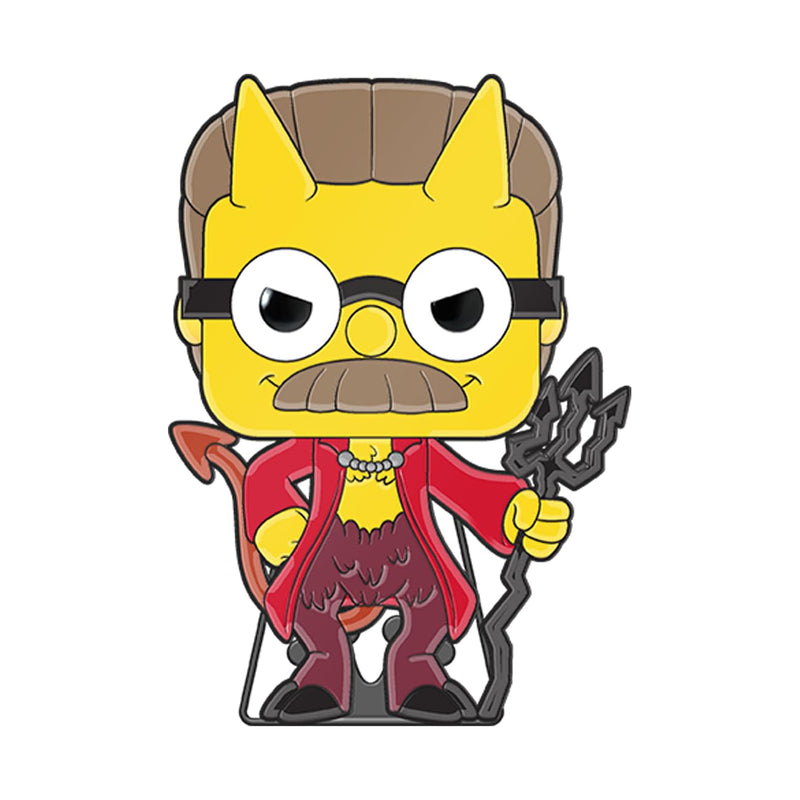 Funko Large Enamel Pin HORROR: SIMPSONS - Ned Flanders - Devil Flanders - the Simpsons Enamel Pins - Cute Collectable Novelty Brooch - for Backpacks & Bags - Gift Idea - Official Merchandise