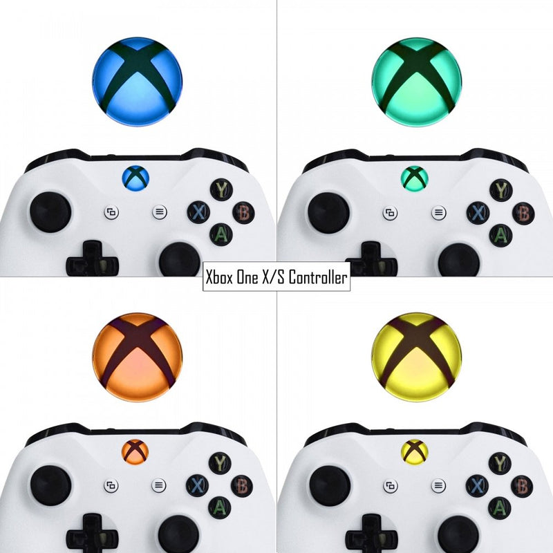 eXtremeRate Custom Home Guide Button LED Mod Stickers for Xbox Series X/S, Xbox One Elite V1/V2, Xbox One S/X, Xbox One Standard Controller with Tools Set - 40pcs in 8 Colors