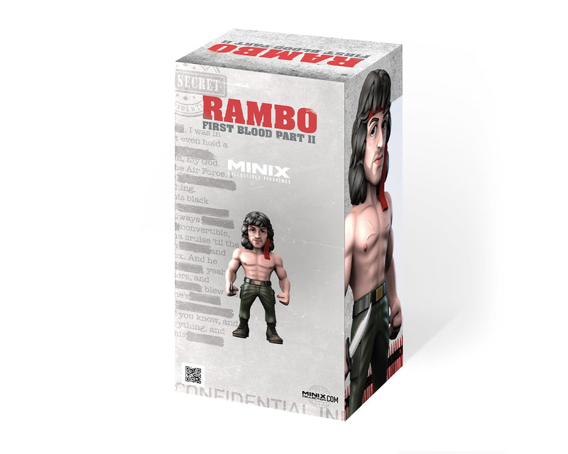 Bandai Minix Rambo with Bandana Model | Collectable Rambo Figure From the Rambo Films | Bandai Minix Rambo Toys Range | Collect Your Favourite Rambo Figures From The Movies | Rambo Movie Merchandise