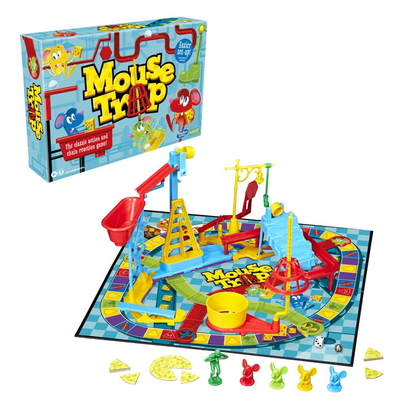 Mouse Trap Board Game for Kids Ages 6 and Up, With Easier-Set-Up Than Previous Versions