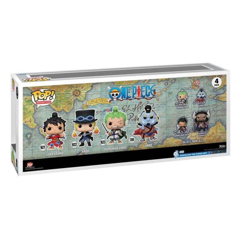 Funko Pop! Animation: One Piece - Monkey D. Luffy - 4 Pack - Glow In the Dark - Collectable Vinyl Figure - Gift Idea - Official Merchandise - Toys for Kids & Adults - Anime Fans