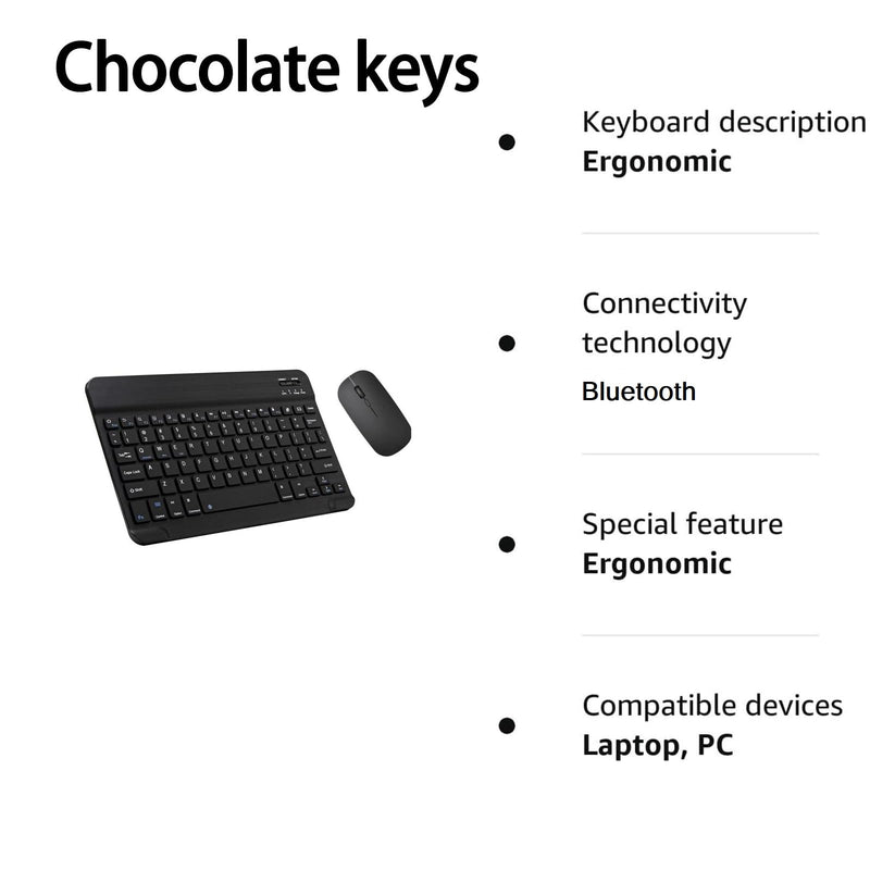 Wireless Keyboard and Mouse set-Ultra-slim wireless keyboard and mouse set, portable rechargeable Tablet Keyboards，wireless mouse and keyboard set for iOS, Android tablets, Windows multiple devices