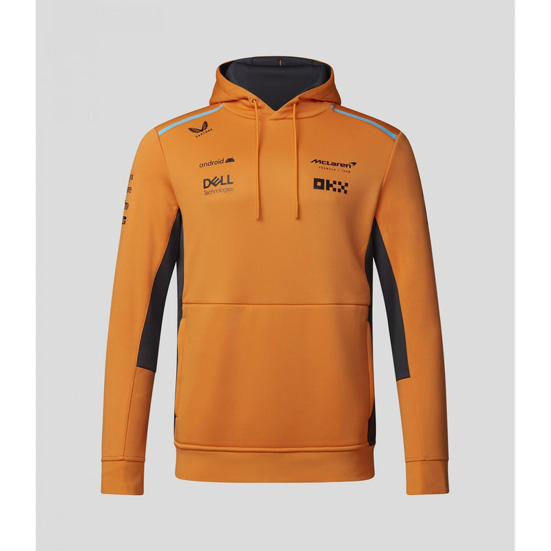 McLaren Formula One Team - Official 2023 Formula 1 Merchandise - Replica Team Hooded Sweat Shirt/Hoody - Papaya/Phantom - Unisex (L) (TU2614)