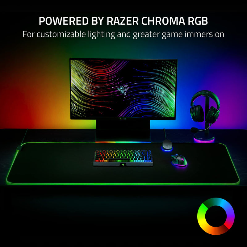 Razer Goliathus Chroma 3XL - Soft Gaming Mouse Mat (Micro-Textured Cloth Surface, Chroma RGB, Optimized for All Sensitivity Settings and Sensors, Inter-Device Color Synchronization) Black