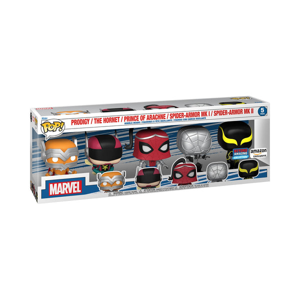 Funko POP! Marvel: Year Of the Spider - Prodigy - 5 Pack Spider-man - Marvel Comics - Amazon Exclusive - Collectable Vinyl Figure - Gift Idea - Official Merchandise - Toys for Kids & Adults