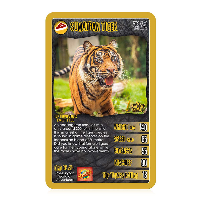 Top Trumps Awesome Animals Classics Card Game, Find out how cute the Snow Leopard is and how big is the Black Rhino, Educational card game for 2 plus players makes a great gift for ages 6 plus