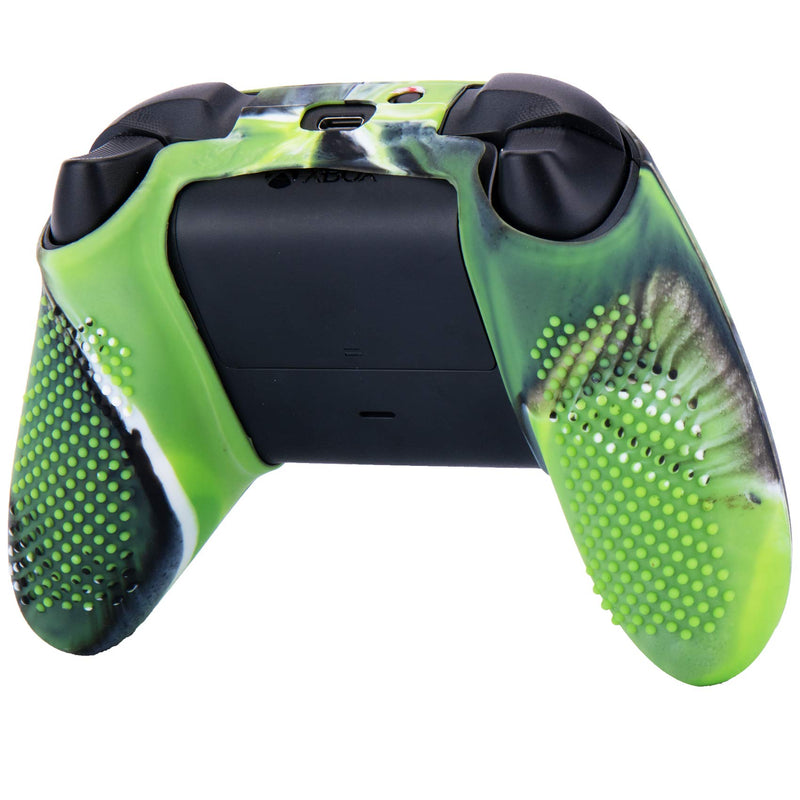 YoRHa Dots Cover Skin Case for Xbox Series X/S Controller x 1(Camouflage Green) with Thumb Grips x 10