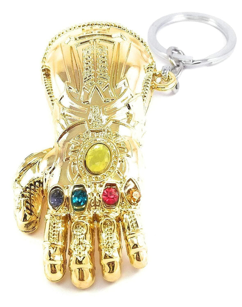 EZB Thanos Infinity Gauntlet Glove Keyring | Superhero Movie Memorabilia Keychain Gift Idea (Gold)