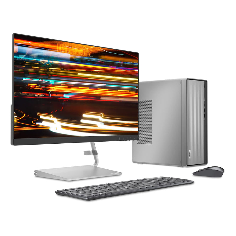 Lenovo IdeaCentre 5 14 L Desktop PC | Intel Core i3-10105 | 4GB RAM | 256GB SSD | Windows 10 Home | Mineral Grey | USB Calliope Keyboard and Mouse