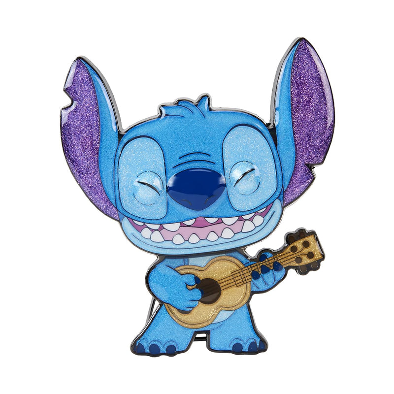 Funko Large Pop! Enamel Pin Disney: Lilo and Stitch - Stitch With Ukulele - Disney: Lilo & Stitch Enamel Pins - Cute Collectable Novelty Brooch - for Backpacks & Bags - Gift Idea