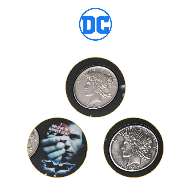 The Noble Collection DC The Dark Knight Harvey Dent & Two-Face Coin Set - 6in (15.5cm) Batman Prop Replica Display - Officially Licensed Film Set Movie Prop Replicas Gifts