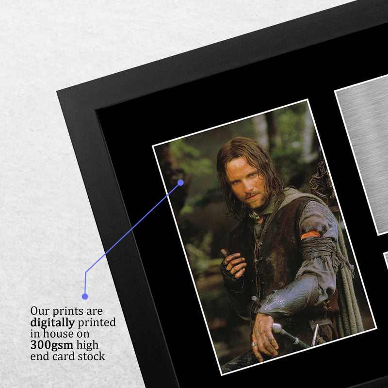 HWC Trading FR A4 Viggo Mortensen Lord of the Rings Aragorn Gifts Printed Signed Autograph Picture for Movie Memorabilia Fans - A4 Framed