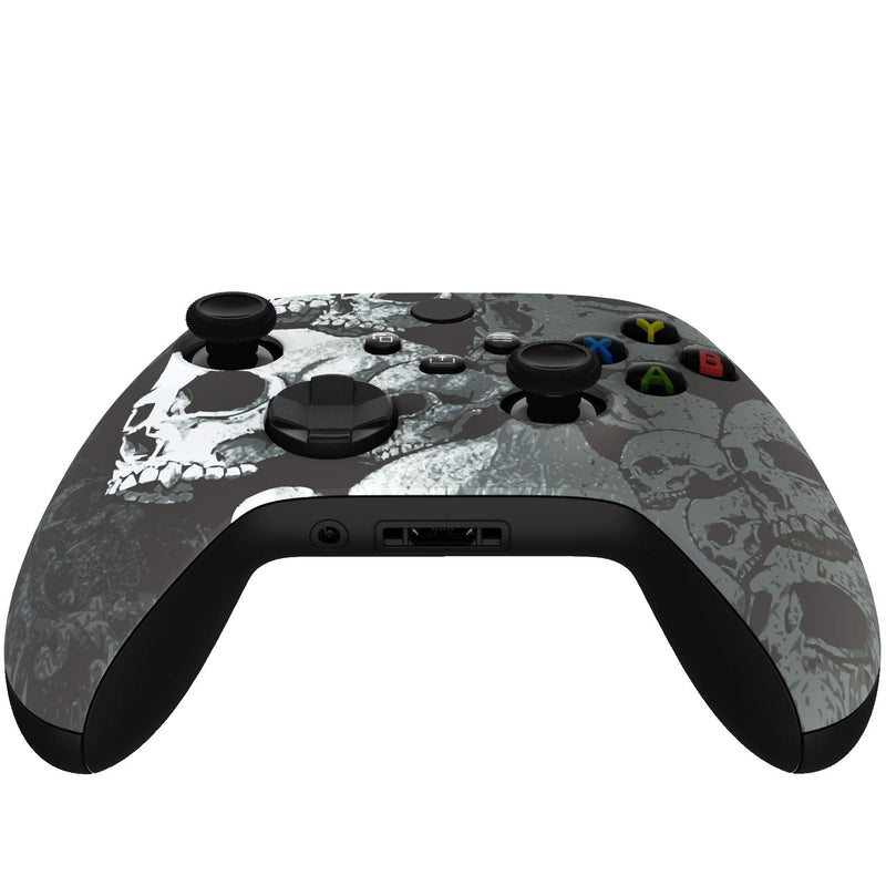 eXtremeRate Replacement Shell for Xbox Series X & S Controller - Unleash Your Style - Lonely Skull Custom Acessories Skin Front Housing Cover for Xbox Core Controller Wireless [Control NOT Included]