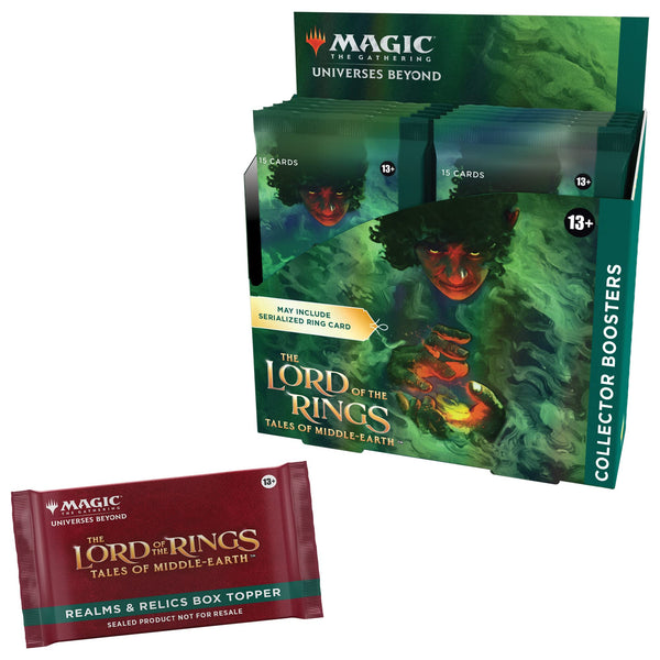 Magic The Gathering The Lord of The Rings: Tales of Middle-Earth Collector Booster Box - 12 Packs + 1 Box Topper Card