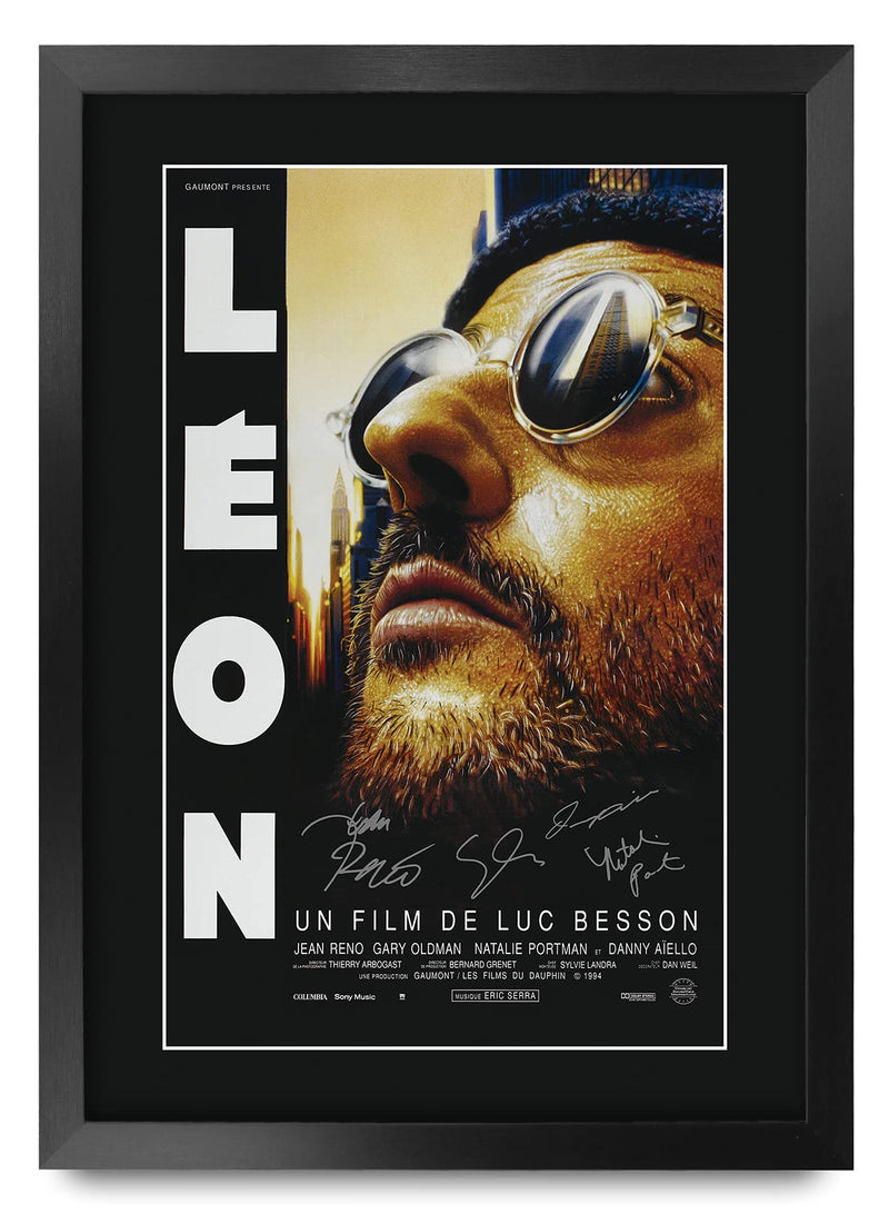 HWC Trading FR A3 Leon Jean Reno Gifts Printed Poster Signed Autograph Picture for Movie Memorabilia Fans - A3 Framed