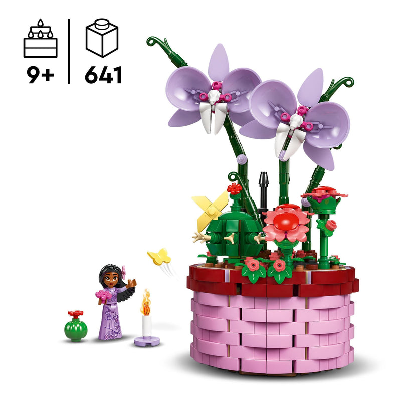 LEGO | Disney Encanto Isabela’s Flowerpot, Buildable Orchid Flower Toy for 9 Plus Year Old Kids, Girls & Boys, with Film Character Mini-Doll Figure, and Cactus, Fun Birthday Gift 43237