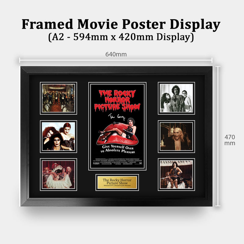 HWC Trading FR A2 The Rocky Horror Picture Show Gifts Printed Signed Autograph Presentation Display Montage for Movie Memorabilia Fans - A2 Framed