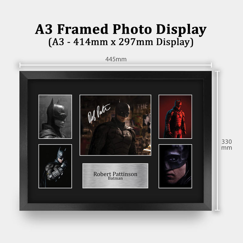 HWC Trading FR A3 Robert Pattinson Batman Joker Gifts Printed Signed Autograph Picture Display for Movie Memorabilia Fans - A3 Framed