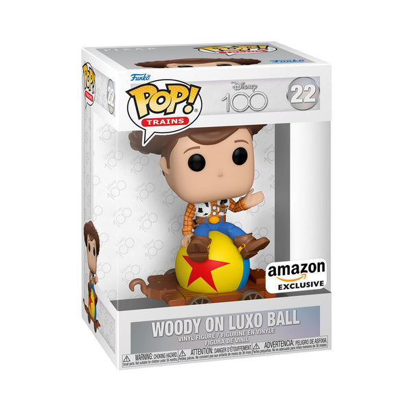 Funko Pop! Trains: Disney 100 - Woody - Disney Pixar: Toy Story - Amazon Exclusive - Collectable Vinyl Figure - Gift Idea - Official Merchandise - Toys for Kids & Adults - Movies Fans