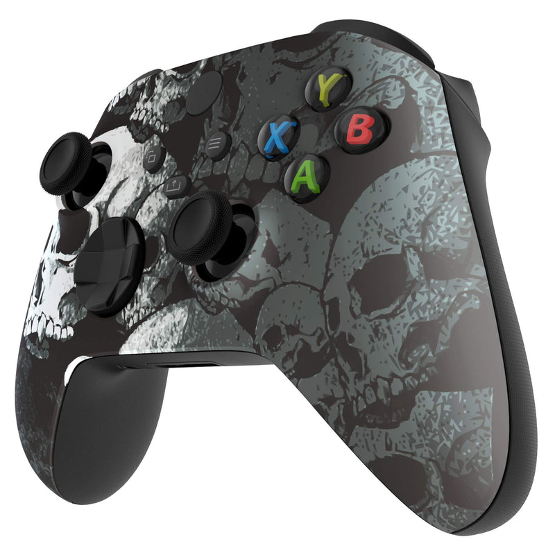 eXtremeRate Replacement Shell for Xbox Series X & S Controller - Unleash Your Style - Lonely Skull Custom Acessories Skin Front Housing Cover for Xbox Core Controller Wireless [Control NOT Included]