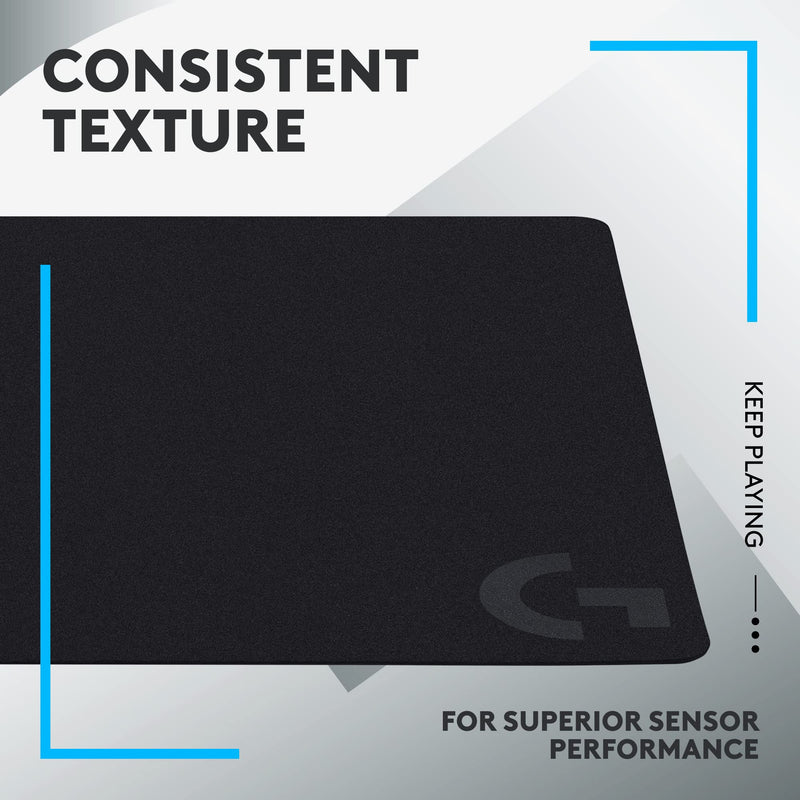 Logitech G G240 Cloth Gaming Mouse Pad, Optimised for Gaming Sensors, Moderate Surface Friction, Non-Slip Mouse Mat, Mac and PC Gaming Accessories, 340 x 280 x 1 mm