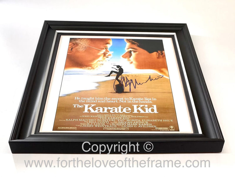 Ralph Macchio 'Daniel LaRusso' Hand Signed Autograph Memorabilia 'Karate Kid' Movie Poster In Luxury Handmade Wooden Display & Certificates of Authenticity