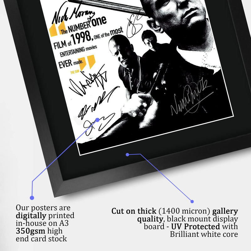 HWC Trading FR A3 Lock Stock Jason Statham, Vinnie Jones Gifts Printed Poster Signed Autograph Picture for Movie Memorabilia Fans - A3 Framed