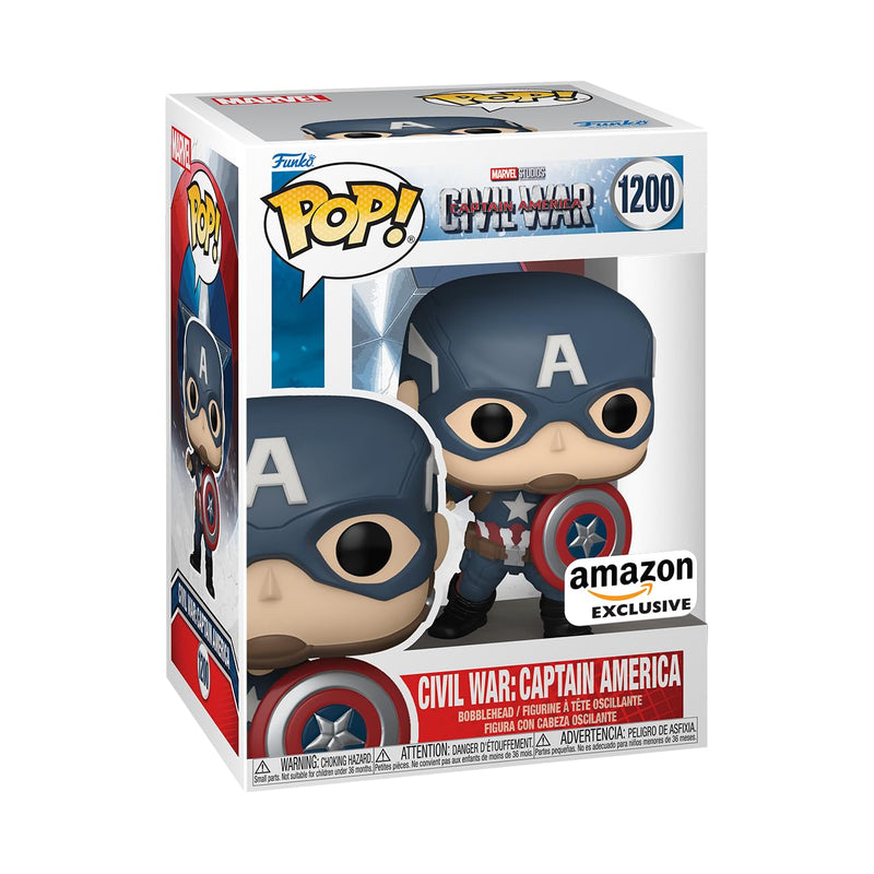 Funko Pop! Marvel: Civil War Build A Scene - Captain America - Amazon Exclusive - Collectable Vinyl Figure - Gift Idea - Official Merchandise - Toys for Kids & Adults - Movies Fans