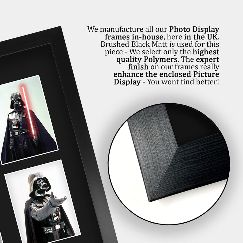 HWC Trading FR A3 Dave Prowse & James Earl Jones Star Wars Darth Vader Gifts Printed Signed Autograph Presentation Display for Movie Memorabilia Fans - A3 Framed