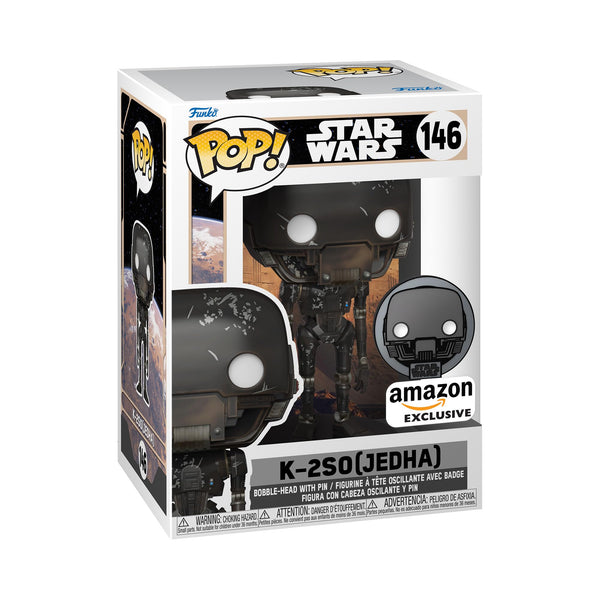 Funko Pop! Star Wars: ATG - K-2SO With Enamel Pin - Star Wars Rogue One - Amazon Exclusive - Collectable Vinyl Figure - Gift Idea - Official Merchandise - Toys for Kids & Adults - Movies Fans