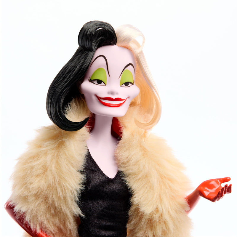 Mattel Disney Villains Evil Queen, Cruella De Vil and Yzma Fashion Dolls, Inspired by Disney Movies, Gifts for Kids and Collectors, HRF56