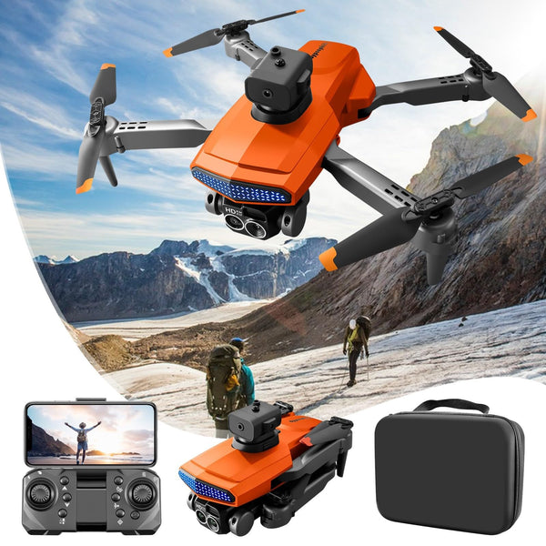 Dual-camera Drone Folding UAV, 4K HD Aerial Photography Drone 5G WIFI Transmission Drone Brushless Motor Mobile Phone Control Multiple Flight Modes with Obstacle Avoidance Head Assembly