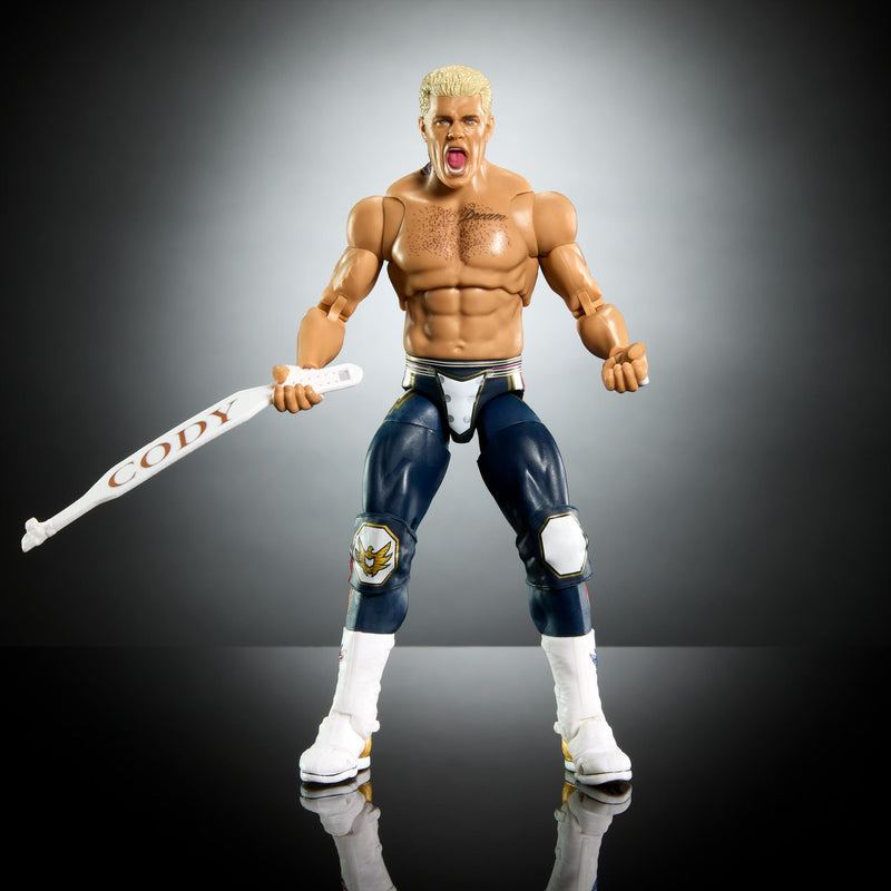 Mattel WWE Ultimate Edition Action Figure & Accessories, 6-inch Cody Rhodes Collectible Set, Swappable Heads & Hands, Entrance Gear & 30 Articulation Points